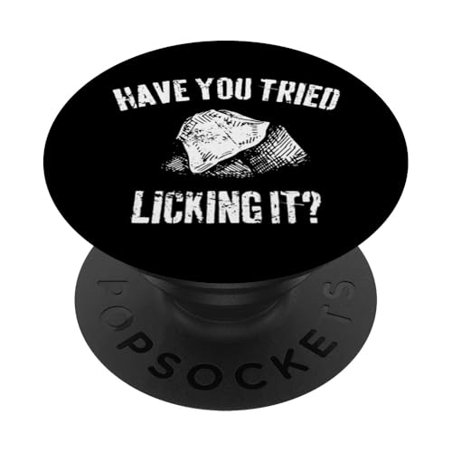 Geology Have You Tried Licking It Lustiger Geologe Rock Witz PopSockets Klebender PopGrip von Geology Nerd Science Teacher Gift