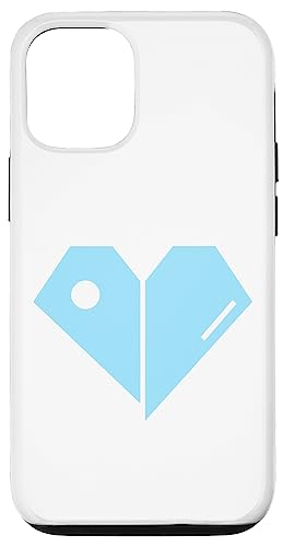 Hülle für iPhone 14 Pro Herz Geometrische Formen Minimal Grafik Design Weiß von Geometric Heart Minimal Retro Style Graphic Design