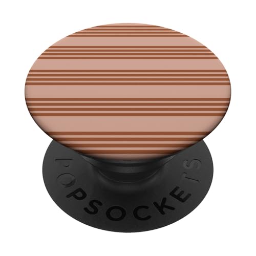 Braun horizontale Streifen Mädchen gestreift niedlich PopSockets Klebender PopGrip von Geometric Vertical Lines Pattern