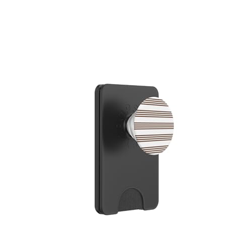 Braun horizontale Streifen Mädchen gestreift niedlich PopSockets PopWallet für MagSafe von Geometric Vertical Lines Pattern