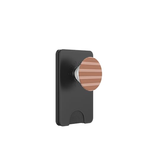 Braun horizontale Streifen Mädchen gestreift niedlich PopSockets PopWallet für MagSafe von Geometric Vertical Lines Pattern