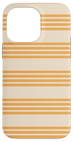 Hülle für iPhone 14 Pro Max Gelb-orange horizontale Streifen Girly gestreift niedlich von Geometric Vertical Lines Pattern