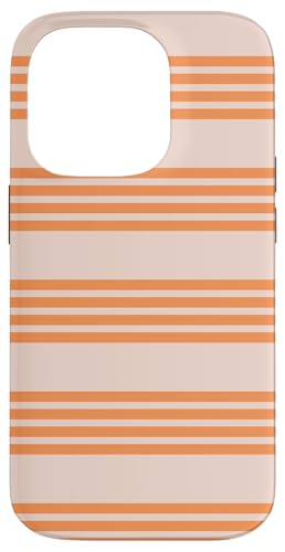 Hülle für iPhone 14 Pro Orange horizontale Streifen Mädchen gestreift niedlich von Geometric Vertical Lines Pattern