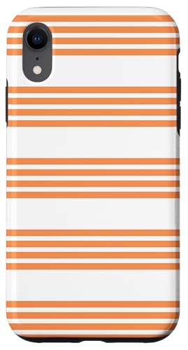 Hülle für iPhone XR Orange horizontale Streifen Mädchen gestreift niedlich von Geometric Vertical Lines Pattern