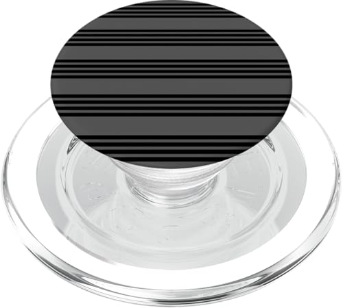 Schwarze horizontale Streifen Girly Striped Cute PopSockets PopGrip für MagSafe von Geometric Vertical Lines Pattern