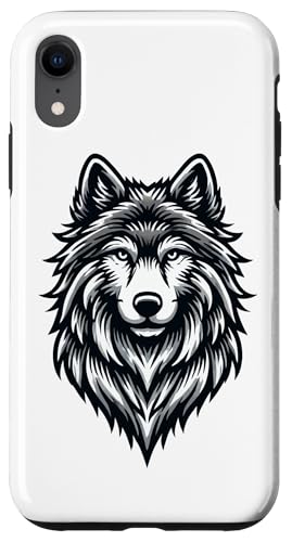 Hülle für iPhone XR Majestätisches Wolf-Design von Geonetiqué Designs