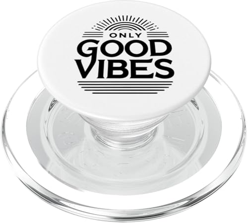 Only Good Vibes #1 – Sauberes, minimalistisches Motivationsdesign PopSockets PopGrip für MagSafe von Geonetiqué Designs