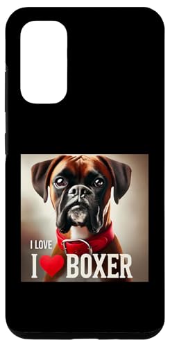 Hülle für Galaxy S20 Deutsch Boxer Shirt Boxie Mama Papa Doggie Boxer Bulldogge Hund von German Boxer Gifts and Doggie Shirts