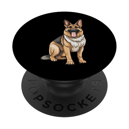 Deutscher Schäferhund Hunderasse niedliche Grafik PopSockets Klebender PopGrip von German Shepherd Dog Breed Pet Designs