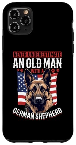 Hülle für iPhone 11 Pro Max Deutscher Schäferhund unterschätzen niemals einen alten Mann von German Shepherd Dog Breed Pet Designs