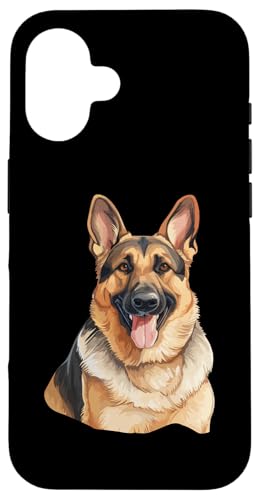 Hülle für iPhone 16 Deutscher Schäferhund Hunderasse niedliche Grafik von German Shepherd Dog Breed Pet Designs