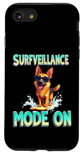 Cooler Deutscher Schäferhund Surfhund Hülle für iPhone SE (2020) / 7 / 8 von German Shepherd Fun Designs