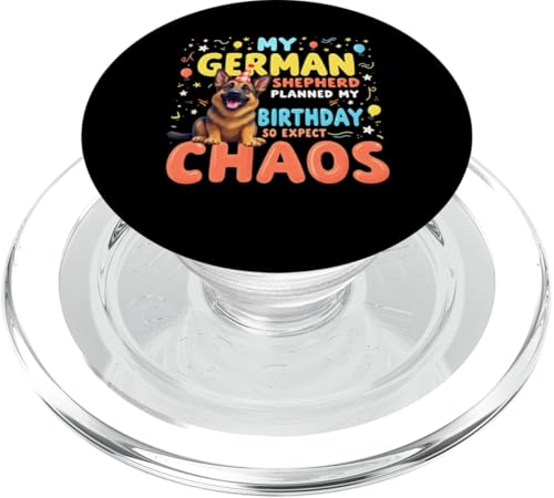 Lustiges Geburtstagsgeschenk Deutscher Schäferhund PopSockets PopGrip für MagSafe von German Shepherd Fun Designs