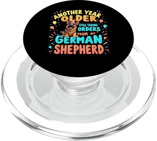 Lustiges Geburtstagsgeschenk Deutscher Schäferhund PopSockets PopGrip für MagSafe von German Shepherd Fun Designs