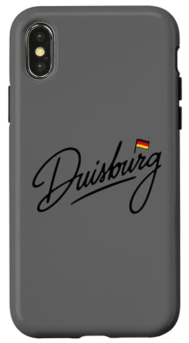 Hülle für iPhone X/XS Duisburg Deutschland Deutschland Flagge Tourist Reise Minimalistisch von Germany4Ever