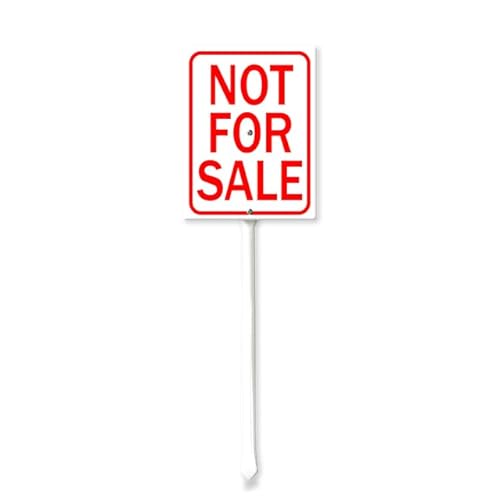 "Not For Sale Yard Sign With Stakes", 20,3 x 30,5 cm, Aluminiumschild, Aluminium-Metallschild, für den Außenbereich von Geroclonup