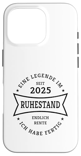 Hülle für iPhone 16 Pro Eine Legende im Ruhestand Rente 2025 Lustiges Rentner Design von Geschenk zum Ruhestand für Männer und Frauen Rente