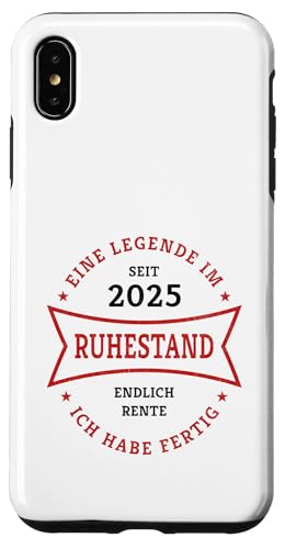 Hülle für iPhone XS Max Eine Legende im Ruhestand Rente 2025 Lustiges Rentner Design von Geschenk zum Ruhestand für Männer und Frauen Rente