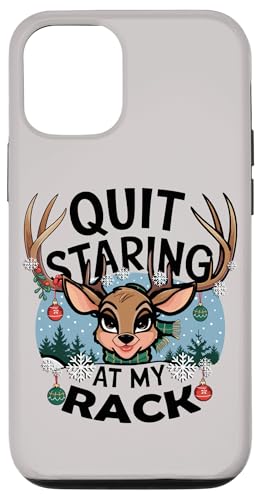 Hülle für iPhone 12/12 Pro Naughty Deer Rack Weihnachten von Geschenkboutiquen für Weihnachtshäuser