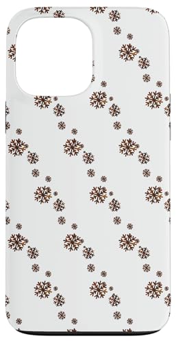 Hülle für iPhone 13 Pro Max Rustikale Winterzeit-Design-Schneeflocken von Geschenkboutiquen für Weihnachtshäuser