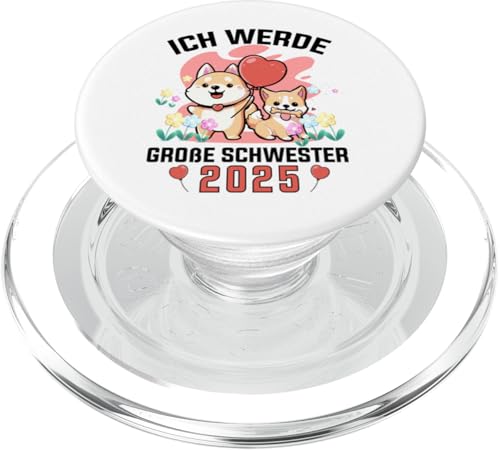 Ich Werde Große Schwestern 2025 Hunde Welpen Schwester Hund PopSockets PopGrip für MagSafe von Geschwister Bruder Schwester Baby Hund Welpen