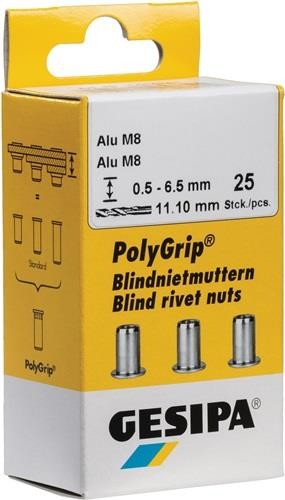 Gesipa Blindnietmutter PolyGrip® Nietschaft dxl 9x18mm M6 STA 25 St. 1464839 von Gesipa