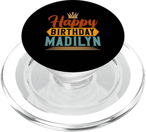 Herzlichen Glückwunsch, Madilyn PopSockets PopGrip für MagSafe von Get Your Cool Retro Happy Birthday Apparel Here