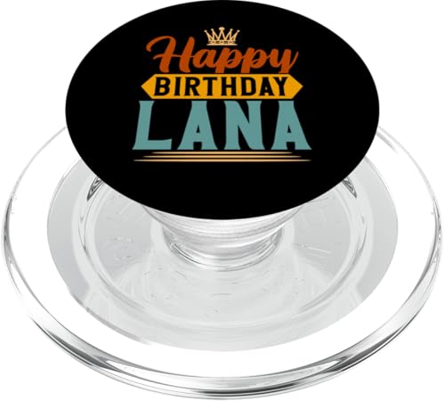 Herzlichen Glückwunsch Lana PopSockets PopGrip für MagSafe von Get Your Cool Retro Happy Birthday Apparel Here