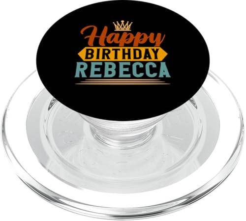 Herzlichen Glückwunsch Rebecca PopSockets PopGrip für MagSafe von Get Your Cool Retro Happy Birthday Apparel Here