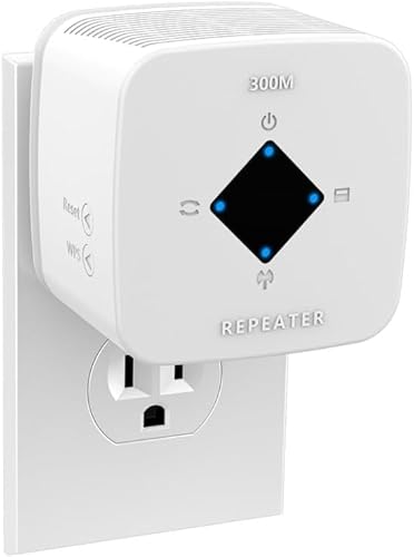 WLAN Verstärker WLAN Repeater bis zu 3650sq.ft, WiFi Repeater mit Ethernet Port, WiFi Extender Kompatibel zu Allen WLAN Geräten, 300Mbit/s 2,4GHz, G-H147 von Getue