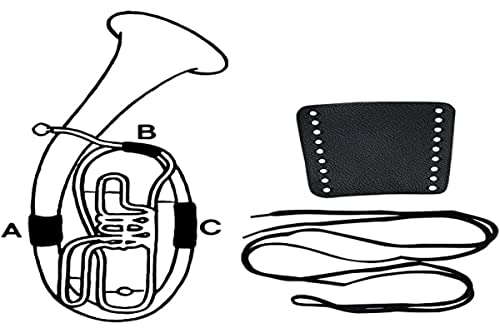 Gewa 720591 Handschutz Leder Tenorhorn, Teil C, Schnürverschluss von Gewa