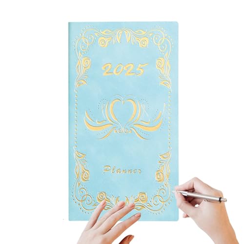 A6 Daily Planner, 2025 Daily Planner, Agenda Planner 2025, Day Designer Planner, Daily Schedule Notepad 17.6x10x1cm/6.93x3.94x0.39 Inches for Women, Men, Writing Work von Ghjkldha