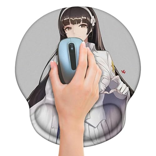 Ergonomische Mäusekissen, gepolstertes Mäusepad | Silikon -Desktop -Mäusekissen mit Handgelenksruhe - Tragbare Gamepad-Matte, ergonomische Handunterstützung, Computermousepad, Anti-Schlupf für Komfort von Ghjkldha