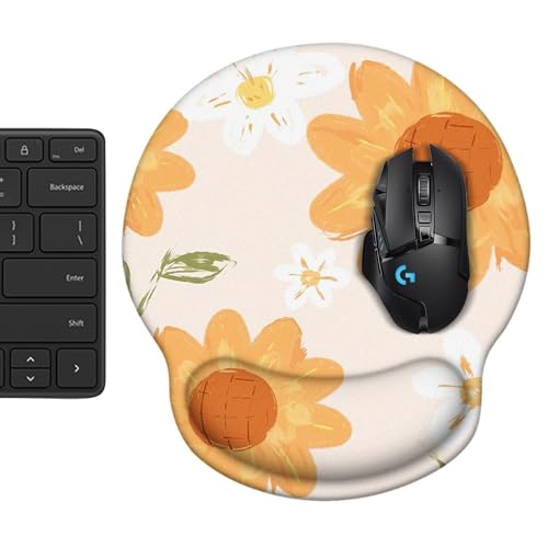 Ergonomische Mäusekissen, gepolstertes Mäusepad - Silikonkissen Mäusepolster mit Handgelenksruhe | Ergonomische Handunterstützung Computer Mousepad Anti-Slip-Gamepad-Matte für Desktop-PC-Laptop von Ghjkldha