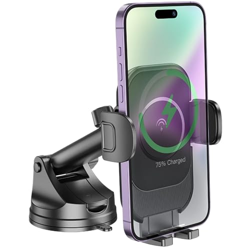 Ghjkldha Phone Holder for Car Dashboard, Wireless Car Charger Mount for Cell Phones, Charging Phone Holder for Cars, Trucks, and SUVs, Wireless Car Charger Phone Holder von Ghjkldha