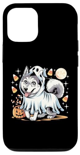 Hülle für iPhone 12/12 Pro Halloween Sibirischer Husky Ghost Haunt Gruselige Geister von Ghost Hunting Halloween Lover Gifts