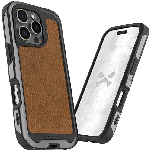 Ghostek Atomic Slim Schutzhülle für iPhone 16 Pro, kompatibel mit Apple MagSafe-Zubehör, Aluminium-Metall-Stoßstange, stoßfester Fallschutz (6,3 Zoll, Gunmetal) von Ghostek