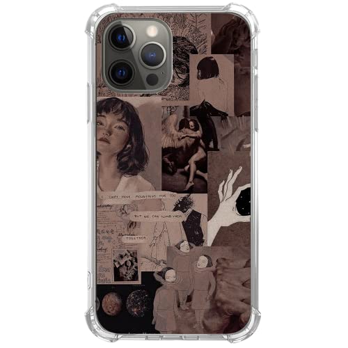 GialCenik Aesthetic Collage Handyhülle Kompatibel mit iPhone 16 Pro, Vintage Collage Lifestyle Art Hülle für iPhone 16 Pro, Einzigartiges Trendiges Design TPU Bumper Cover Case von GialCenik