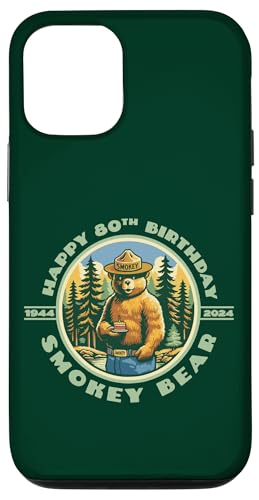 Happy 80th Birthday Smokey Bear Officially Licensed Hülle für iPhone 12/12 Pro von Giant Step Design Co.