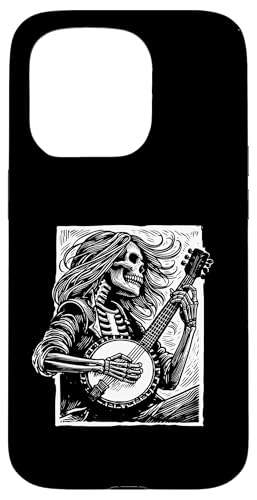 Hülle für iPhone 15 Pro Skeleton Banjo Dead Bluegrass Music Lover von Giant Step Design Co.