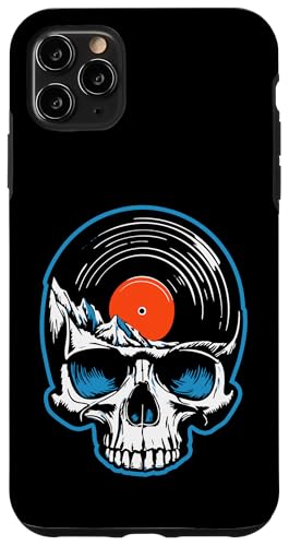 Music On My Mind Vinyl Record Skull Graphic Design Retro Hülle für iPhone 11 Pro Max von Giant Step Design Co.