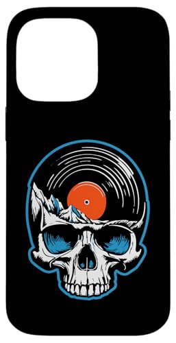 Music On My Mind Vinyl Record Skull Graphic Design Retro Hülle für iPhone 14 Pro Max von Giant Step Design Co.