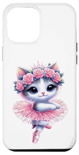 Hülle für iPhone 15 Pro Max Niedliches Ballett-Kätzchen, Ballerina, Katze, tanzt anmutig von GibberShirt