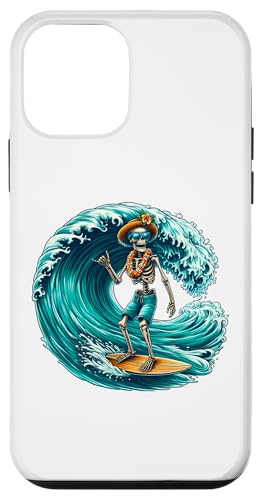 Skelett Surfer Reitwelle Cool Tropical Skull Ocean Hülle für iPhone 12 mini von GibberShirt