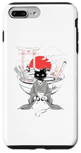 Hülle für iPhone 7 Plus/8 Plus Cat Line Art Ramen Lover Anime von Gift for Cat Lovers Men Women