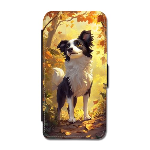 Giftoyo Schutzhülle zum Aufklappen für iPhone XR, Motiv: Border Collie, mehrfarbig von Giftoyo