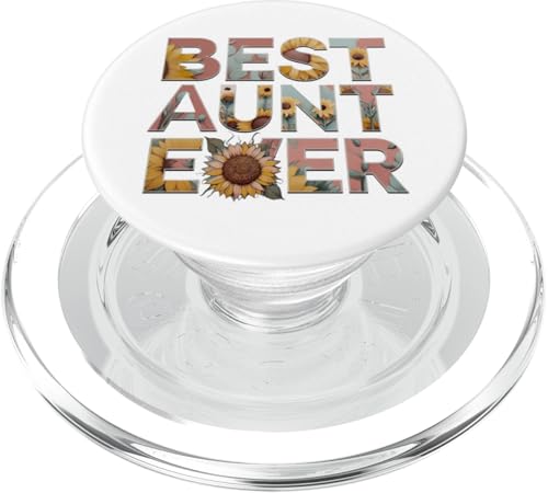 Beste Tante aller Zeiten, süße Familienliebe, Sonnenblume PopSockets PopGrip für MagSafe von Gifts For The Best Auntie Life