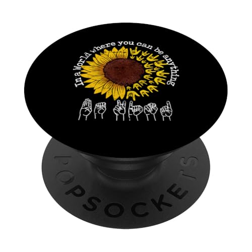 Deaf Pride Sonnenblume Hörverlust Deaf Pride PopSockets Klebender PopGrip von Gifts for Deaf People