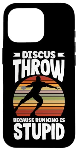 Hülle für iPhone 16 Pro Diskuswurf Because Running Is Stupid Lustiger Diskus von Gifts for Discus Throwers & Track Field Athletes