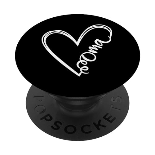 Oma Herz Oma Frauen Deutsch Weihnachten Muttertag PopSockets mit austauschbarem PopGrip von Gifts for Her Co.